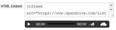 OpenDrive Embed Audio player